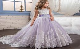 Sleeveless Girl Children Wedding Dress White First Communion Formal Long Lace Princess Prom Dress Party for Girl 314 Year Costume8333387