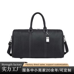 Discount Shops Travel Bag Mens High-capacity Live Broadcast Handmade Woven Handbag Business Shoulder