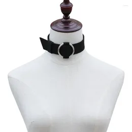 Pendants Trendy Alloy Hollow Out Round Plain Ribbon Velvet Choker Necklace For Women Jewelry Retro Burlesque Gothic