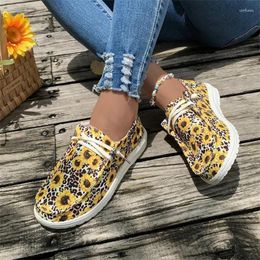 Casual Shoes 2024 Spring And Autumn Outwear Printed Canvas Thick Sole Comfortable Original Fashion Women's Single Shoe