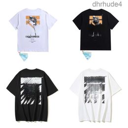 Mens Designert Shirt Fashion Offs t Classic Brand Man Women Cotton Tee Shirts Luxury Short Sleeves Offswhite Tops Tees Back Arrows Paint Off White Tshi P9k