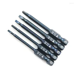 4pcs 65mm 1/4 Hex Shank Triangle 1.8 2.0 2.3 2.7mm Electric Magnetic Security Tamperproof Screwdriver Bit Set For Power Tool
