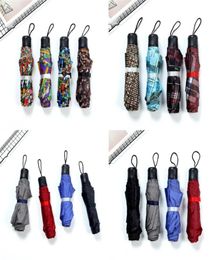 Lovers Flower Color Umbrellas Short Handles Triple Fold Umbrella Outdoors Hiking Rain Day Articles Selling 4 9rs L17834352