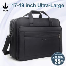 Large Briefcases For Men Canvas Tote Bag 156 Inch 17 19 Laptop Case Work Bags Office Messenger 240313