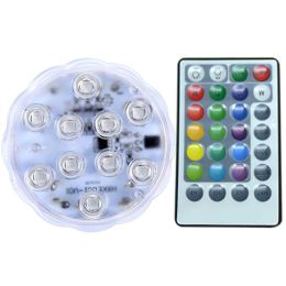 Lightings 12 LED Timing Aquarium Light Low Noise Round Color Changing Decoration Illumination Swimming Pool Submarine Remote Controlled