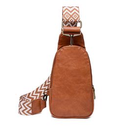 Wholesale Custom PU Crossbody Chest Bag Vegan Messenger Bags Guitar Strap Purse Belt Women Leather Sling Bag