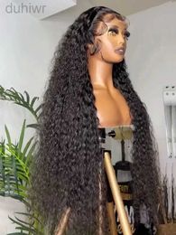 Synthetic Wigs Synthetic Wigs 13x4 Deep Wave Lace Frontal Curly Hair Wigs For Women 30 Inch 13x6 Water Wave Lace Front Wig ldd240313