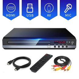 DVD Player High-defination 1080P Home DVD Player Box For TV All Region Free DVD CD-Discs Player AV-Output Built-in MIC-port 240229