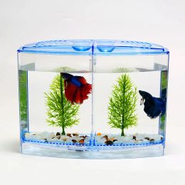 Tanks New Acrylic Aquarium Betta Tank Mini Incubator Fishbowl For Fry Isolation Hatchery Guppy Fish Reptile Cage Turtle House AT005