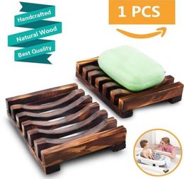 Natural Wooden Soap Dish Wood Soap Tray Holder Storage Soap Rack Plate Box Container For Bath Shower Plate Bathroom9422634
