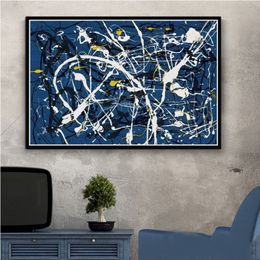 Paintings Art Jackson Pollock Abstract Painting Psychedelic Poster And Prints Canvas Wall Pictures Home Decor2656