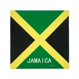 Scarves Square Running Headband Scarf Jamaica Flag Bandana Cotton Biker Cycling Head Wrap Cowboy Kerchief Men Women Neck Accessary