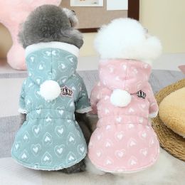 Jackets Love Hoodie Sausage Dog Costume Autumn Winter Warm Pet Clothes Jacket Pink Green Outfit Small Medium Breeds Puppy Animal Items