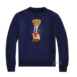 Polo Hoodie Sweater Mens Casual Teddy Bear Print Pullover Polo Sweater Hoodie Sweatshirt Jacket Polo S 727