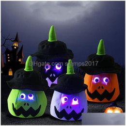 Other Festive Party Supplies Led Light Halloween Trick Or Treat Bucket Pumpkin Candy Bags Thanksgiving Decoration Drop Delivery Ho Dht3I