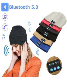 Bluetooth Hat Music Beanie Cap Bluetooth V41 Stereo wireless earphone Speaker Microphone Hands For All Smart Phone Music Hat2062223