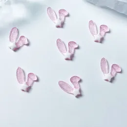 Nail Art Decorations 50Pcs Glow In The Dark Kawaii Ears Designs Resin Gems Stones Pink Cute Unique Design Charms Jewellery For Nails