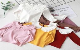 Princess Spring Autumn New Girls Shirts Kid039s Tshirt Lapel Lace Casual Fashion White Doll Collar Shirt Children039s Cloth7832817