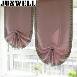 Curtains Junwell Blackout Roman Curtain Blinds Gimp Embellishment Home Wave European Kitchen Curtains Living Room Balcony