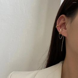 Dangle Earrings KISSWIFE 1 PC Punk Ear Clip Long Tassel For Women C Shape Chain Cuff No Piercing Simple Design