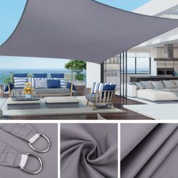 Nets Outdoor Awnings Grey 100% Polyester Waterproof Sun Shade Sail Garden Awning Balcony Sunshade Sail Gazebo Terrace Canopy Camping