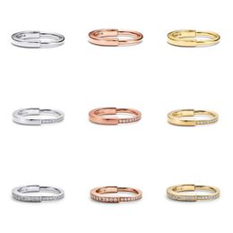 Designer tiffay and co Precision High Quality U-shaped Buckle Ring without Diamonds with Coloured Hundred Towers