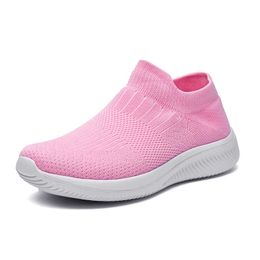 Walking Shoes Casual Shoes Women's Flying Knitted Socks Shoes Sports Women Lightweight One Step Casual Sports