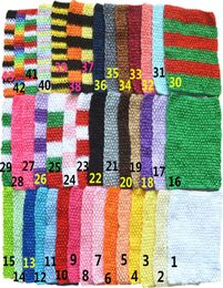 33 color 9inch Baby Girl Elastic Chest Wrap Infant Waffle Crochet Headband Baby kids Rayon Tutu Tube Tops Girl Hairband 23 cmx20cm8109808