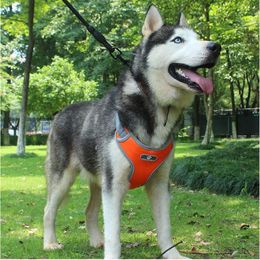 Dog Protective Vest Adjustable Reflective Breathable Harnesses For Medium Large Dog Breast-band Husky Alaskan Pet Accessories 2107186s