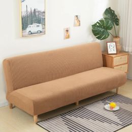 Crafts Armless Sofa Bed Slipcover Couch Cover Without Armrests Stretch Folding Futon Cover Dustproof Elastic Removable Fundas Sofa
