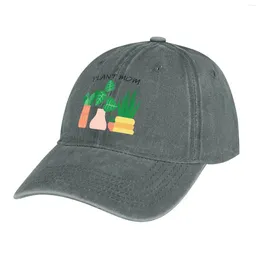 Berets Plant MOM -Cute Plants Cowboy Hat Beach Bobble Trucker Hats For Men Women's
