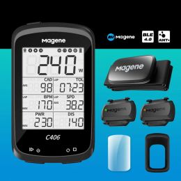 Accessories Magene C406 Bike Computer GPS Wireless Smart Mountain Road Bicycle Monito Stopwatchring Cycling Data Map bicycle Speed Stopwatch