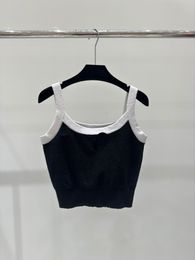 3001 2024 Runway Spring Summer Brand SAme Style Sleeveless Crew Neck Womens Clothes High Quality Black Womens qian