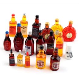 1 12 Dollhouse Miniature Food Mini Resin Bottle Simulation Wine Drinks Model Toys Doll house Kitchen Accessories 2109292999