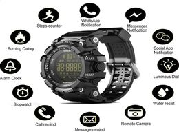 Bluetooth Clock EX16 Smart Watch Notification Remote Control Pedometer Sport Watch IP67 Waterproof Men039s Wristwatch For iphon7846428