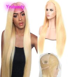 Brazilian Human Hair Full Lace Wigs Blonde 613 Colour Straight Body Wave Virgin Hair 10A Full Lace Wig 1228inch Blonde Wigs4975933