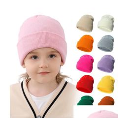 Other Festive Party Supplies Baby Kids Knitted Hat Winter Beanie Fashion Skl Cap Diy Blank White Drop Delivery Home Garden Dhp0M