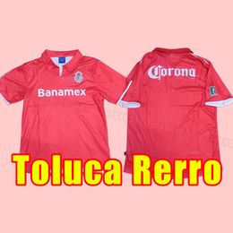 Retro Deportivo Toluca Mens Soccer Jerseys MORALES M. ARAUJO GUAME FER. NAVARRO BAEZA HUERTA 2004 2005 Football Shirt fans suits 04 05