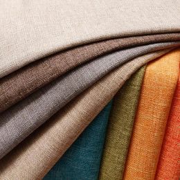 Fabric Thick Coarse Organic Linen Textile Fabric Natural Cross Stitch Sofa Furniture Upholstery Fabrics Decoration By Metres