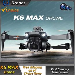 Drones K6 MAX Triple-Camera Drone 4K HD Optical Flow Positioning 360 Obstacle Avoidance Foldable Quadcopter Wifi FPV RC Toys Dron 24313