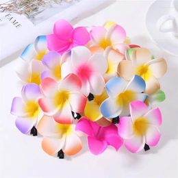 Hair Accessories FRCOLOR 24Pcs 2.4 Inch Hawaiian Plumeria Flower Clip Accessory For Beach Party Wedding Event Decoration (12 Colors)