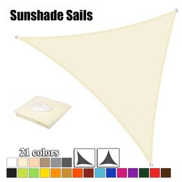 5x5x5/2x2x2M Waterproof Sun Shelter Triangle Sunshade Protection Outdoor Canopy Garden Patio Pool Shade Sail Awning Shade Cloth 240309