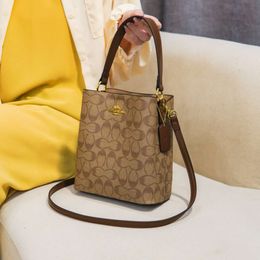 Factory Wholesale Fashionable Bucket Bag 2024 Winter New Style Versatile Womens One Shoulder Handbag Crossbody