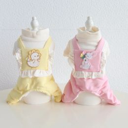 Rompers Small Dog Jumpsuit Pet Cute Cartoon Sweater Winter Autumn Fashion Desinger Clothes Puppy Soft Pajamas Yorkshire Poodle Chihuahua