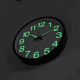 12 Inch 30 CM Luminous Wall Clock Glow In The Dark Quartz Watch for Kids Rooms Bedroom Living Room Hanging Clock Home Decoration287L