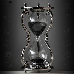 Other Clocks & Accessories Creative 12 Constellation Metal Hourglass 30 Minute Timer Office Desktop Decoration Alloy Home332p