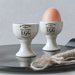 Nordic Style Ceramic Egg Tray Creative Cup Holder Stander Home Decoration Breakfast Kitchen Table Utensils 2PCSZA322 240307