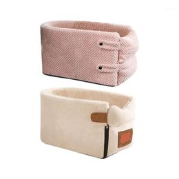 Cat Beds & Furniture Car Pet Safety Seat Auto Center Console Dog Nest Pad Portable Removable Carrier Bag Puppy For Automobile236o