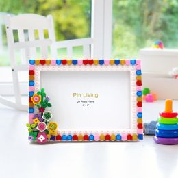 Frame 1PC Flower Graden Photo Frame,Simple Color Block DIY picture Frame For Home Decoration