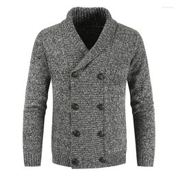 Men's Sweaters Men Knitted Cardigan Sweater 2024 Autumn Winter Brand Solid Casual Fashion Double-Breasted Knitwears